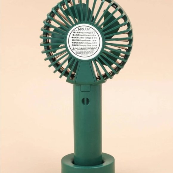 Mini Fan, Modernist Portable Handheld Fan Green - Picture 4 of 5